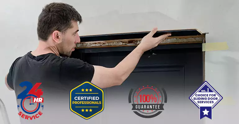 Wood Door Crack and Hole Repair in Palm Beach